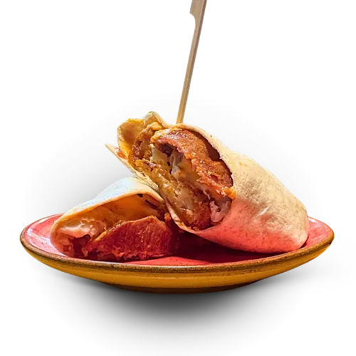 Breakfast wrap with sausage, bacon, egg and cheese at Revive Cafe Norwich