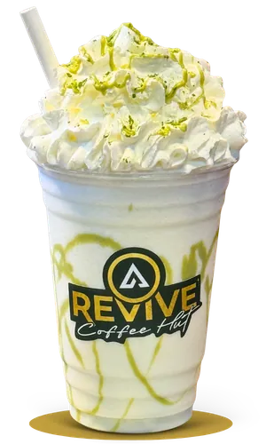 Pistachio Frappe at Revive Cafe Norwich